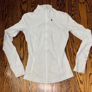 White Zip-Up Jacket Lululemon white women’s size 2. Loved and worn